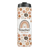 Boho Floral Modern Rainbow Apple Thermosbeker (Voorkant)