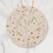 Boho Floral Modern Rustiek Baby shower Dank u Bedankjes Labels (Achterkant)