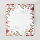 Boho Floral Modern Tafelnummer Plaatskaarten Plaatskaartje (Buitenkant ongevouwen)