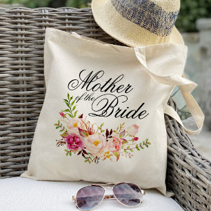 Boho Floral Moeder van de Bride Tote Bag