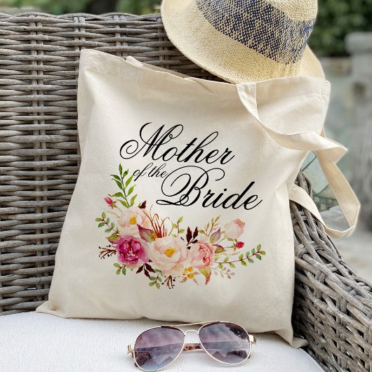Boho Floral Moeder van de Bride  Tote Bag