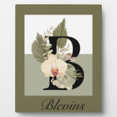 Boho Floral Monogram B Fotoplaat (Voorkant)