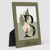 Boho Floral Monogram B Fotoplaat (Zijkant)