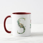 Boho Floral Monogram S Coffee Mok (Links)
