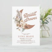 Boho Floral Moon Vrijgezellenfeest Kaart (Staand voorkant)