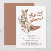 Boho Floral Moon Vrijgezellenfeest Kaart (Voorkant / Achterkant)