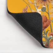 Boho Floral Muismat – Warme Zonnebloemen (Hoek)