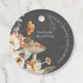 Boho Floral Mushroom Botanical | BABY SHOWER Bedankjes Labels (Voorkant)