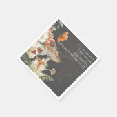 Boho Floral Mushroom Botanical | BABY SHOWER Servet (Hoek)