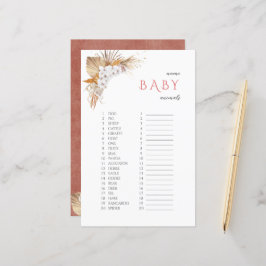 Boho Floral Name Baby Animals Baby shower Game