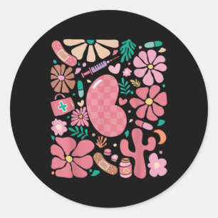Boho Floral Nierverpleegkundige Zomernefrologie Di Ronde Sticker