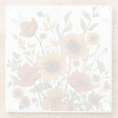 Boho Floral Onderzetter – Zonnebloemen, Daisies &  (Achterkant)