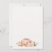 Boho Floral onze kleine pompoen 1e verjaardag Kaart (Achterkant)