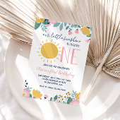 Boho Floral Onze Kleine Zonneschijn 1e Verjaardag  Kaart