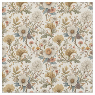 Boho Floral op Beige Stof
