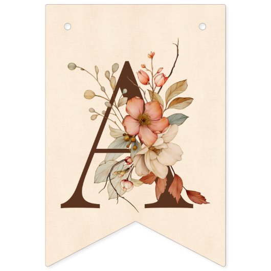 Boho Floral op getextureerd ivoor Baby shower Vlaggetjes (Tweede vlag)