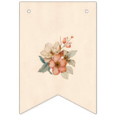 Boho Floral op getextureerd ivoor Baby shower Vlaggetjes (Derde vlag)