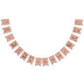 Boho Floral op getextureerd roze Baby shower Vlaggetjes (Alle)