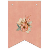 Boho Floral op getextureerd roze Baby shower Vlaggetjes (Derde vlag)