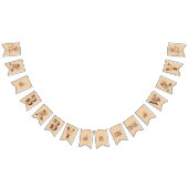 Boho Floral op getextureerd Tan Baby shower Vlaggetjes (Alle)