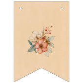 Boho Floral op getextureerd Tan Baby shower Vlaggetjes (Derde vlag)