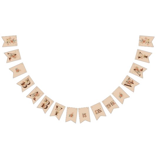 Boho Floral op romig ivoor Baby shower Vlaggetjes (Alle)