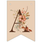 Boho Floral op romig ivoor Baby shower Vlaggetjes (Tweede vlag)