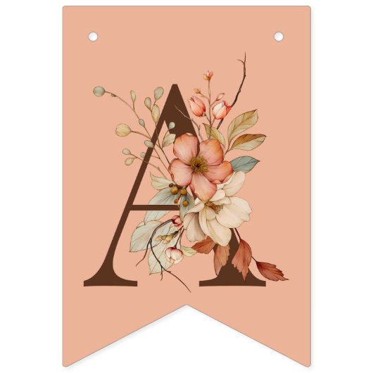 Boho Floral op Roze Baby shower Vlaggetjes (Tweede vlag)