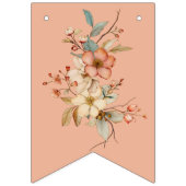 Boho Floral op Roze Baby shower Vlaggetjes (Eerste vlag)