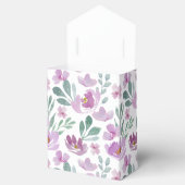 Boho Floral Paars Pink Waterverf Dank u wel Bedankdoosjes (Geopend)