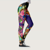 Boho Floral Paarse Ombre Leggings (Rechts)