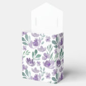 Boho Floral Paarse Waterverf Dank je huwelijk Bedankdoosjes (Geopend)