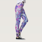 Boho Floral Paarse Workout Leggings (Rechts)