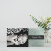 Boho Floral Paisley Elegant Birth Announement Aankondiging (Staand voorkant)