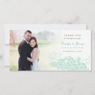 Boho Floral Paisley Wedding Bedankt voor je foto