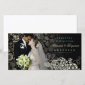 Boho Floral Paisley Wedding Bedankt voor je foto (Voorkant / Achterkant)