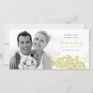 Boho Floral Paisley Wedding Bedankt voor je foto