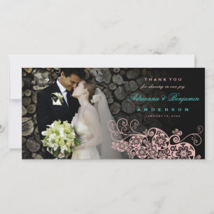 Boho Floral Paisley Wedding Bedankt voor je foto