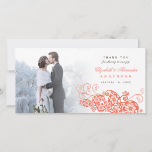 Boho Floral Paisley Wedding Bedankt voor je foto