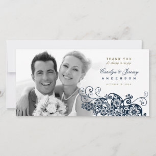 Boho Floral Paisley Wedding Bedankt voor je foto