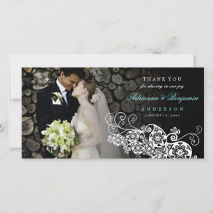 Boho Floral Paisley Wedding Bedankt voor je foto