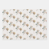 Boho Floral Palm Leaves Pampas Grass Birthday Inpakpapier Vel (Voorkant 3)
