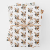 Boho Floral Palm Leaves Pampas Grass Birthday Inpakpapier Vel (In situ)