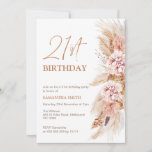 Boho Floral Pampas Grass 21st Birthday Uitnodiging<br><div class="desc">Boho Floral Pampas Grass 21st Birthday Uitnodiging op zoek naar een op bohemen geïnspireerde uitnodiging voor 21ste verjaardag? Deze zwarte en natuurlijke tinten van de bruidsdouche zijn voorzien van een florale opstelling met pamapgras aan de zijkant. Houd er rekening mee dat de titel een faux roos gold afbeelding is, geen...</div>