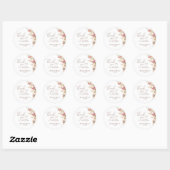 Boho Floral Pampas Grass Baby shower Bedankt Ronde Sticker (Vel)