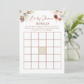 Boho Floral Pampas Grass Baby shower Spelletjes Kaart (Staand voorkant)