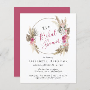 Boho Floral Pampas Grass Bridal Shower