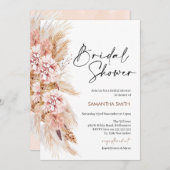 Boho Floral Pampas Grass Bridal Shower Kaart (Voorkant / Achterkant)