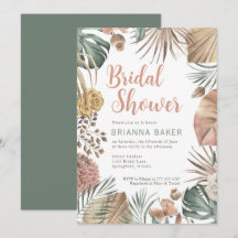 Boho Floral Pampas Grass Bridal Shower