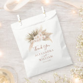 Boho Floral Pampas Grass Herfst Rustic Wedding Bedankzakje (Geknipt)